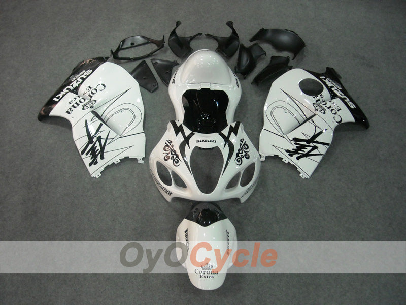 Einspritz-Verkleidungssatz für 99-07 GSXR1300 Hayabusa - Weiß, Schwarz - Corona #OYO87902880 Hauptbild