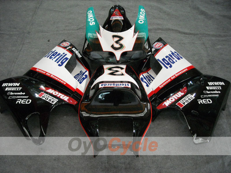 Verkleidungssatz für Einspritzermodelle der Ducati 998, 02-04 - Weiß, Schwarz - Sterilgarda #OYO87902308