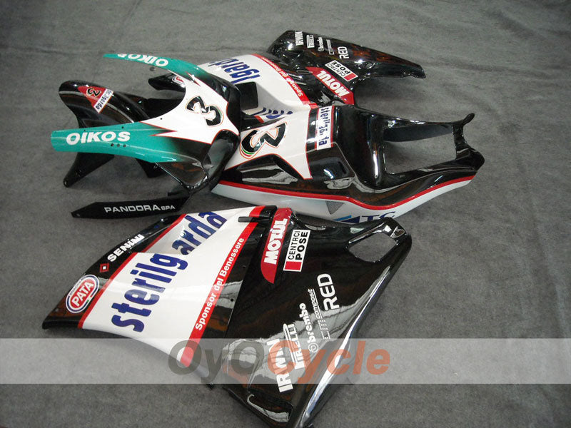 Verkleidungssatz für Einspritzermodelle der Ducati 998, 02-04 - Weiß, Schwarz - Sterilgarda #OYO87902308