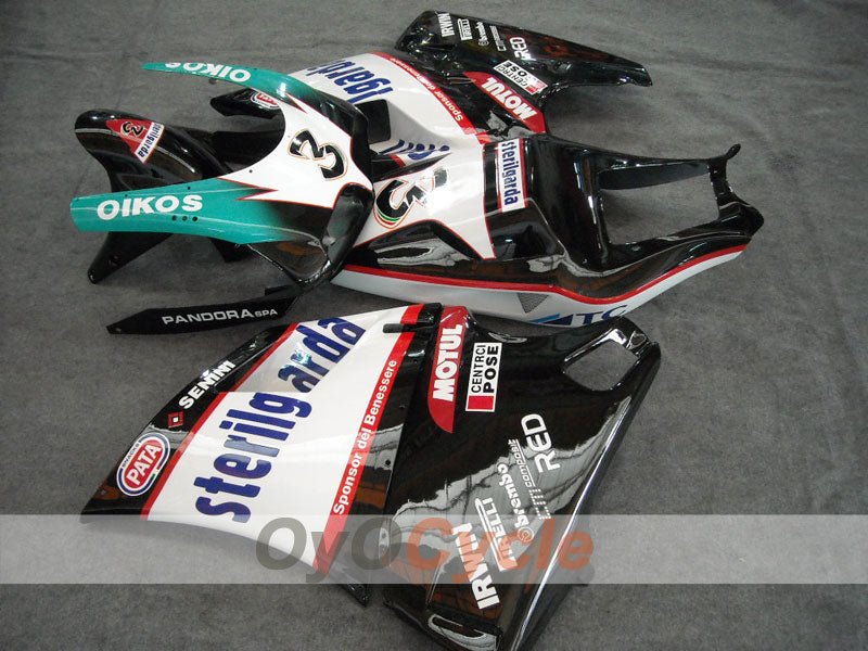 Einspritzverkleidungssatz für Ducati 996, Baujahre 99-02 - Weiß, Schwarz - Sterilgarda #OYO87902234 Zweitbild