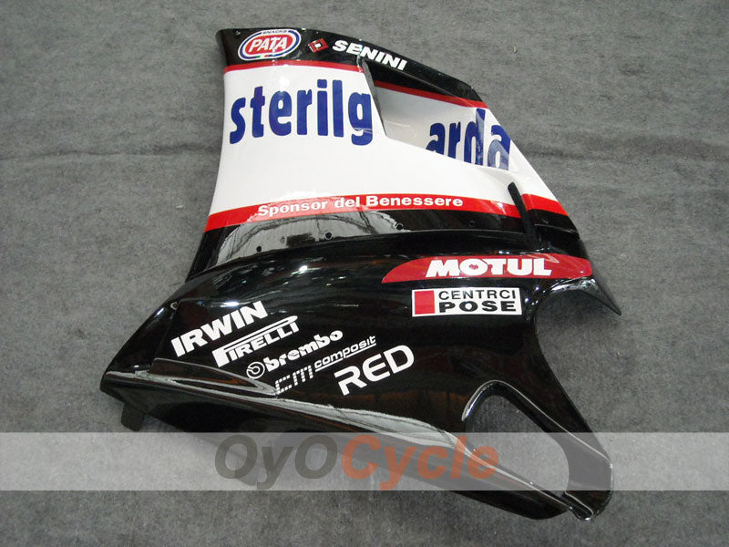 Einspritz-Verkleidungskit für Ducati 748 von 94-02 - Weiß, Schwarz - Sterilgarda #OYO87902081