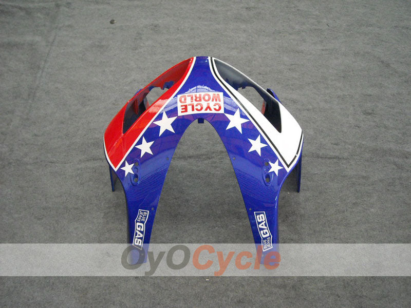 Verkleidungssatz aus Spritzguss für CBR600RR 03-04 - Rot, Blau - Castrol #OYO87902505