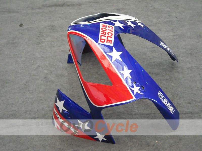 Verkleidungssatz aus Spritzguss für CBR600RR 03-04 - Rot, Blau - Castrol #OYO87902505