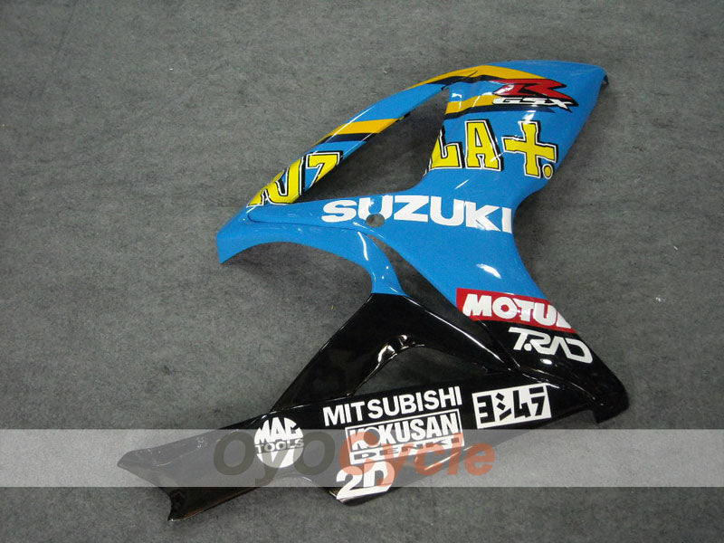 Einspritzverkleidungssatz für 06-07 GSX R600 - Gelb, Blau - MOTUL, Rizla+ #OYO87901598