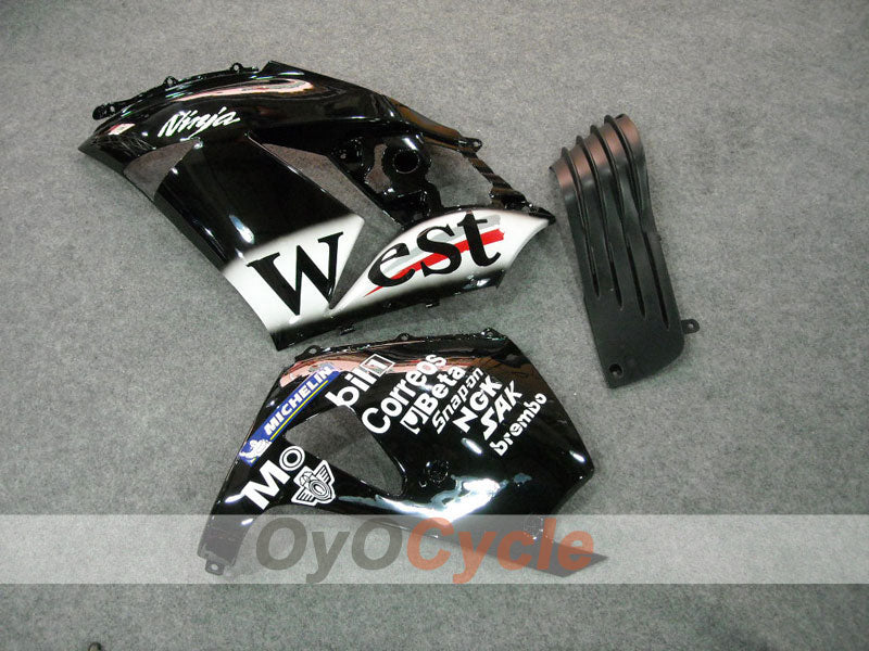 Spritzguss-Verkleidungssatz für 06-11 NINJA ZX-14R - Schwarz - West #OYO87902024