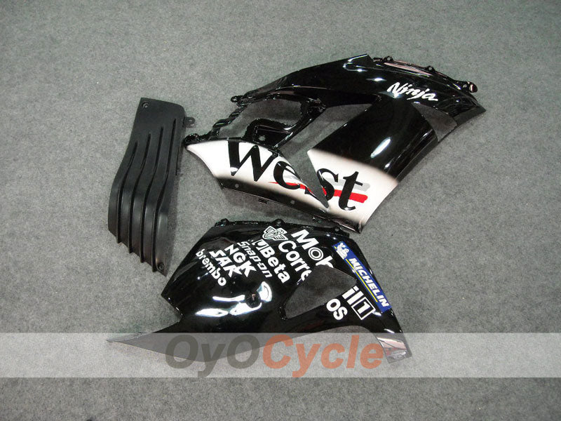 Spritzguss-Verkleidungssatz für 06-11 NINJA ZX-14R - Schwarz - West #OYO87902024