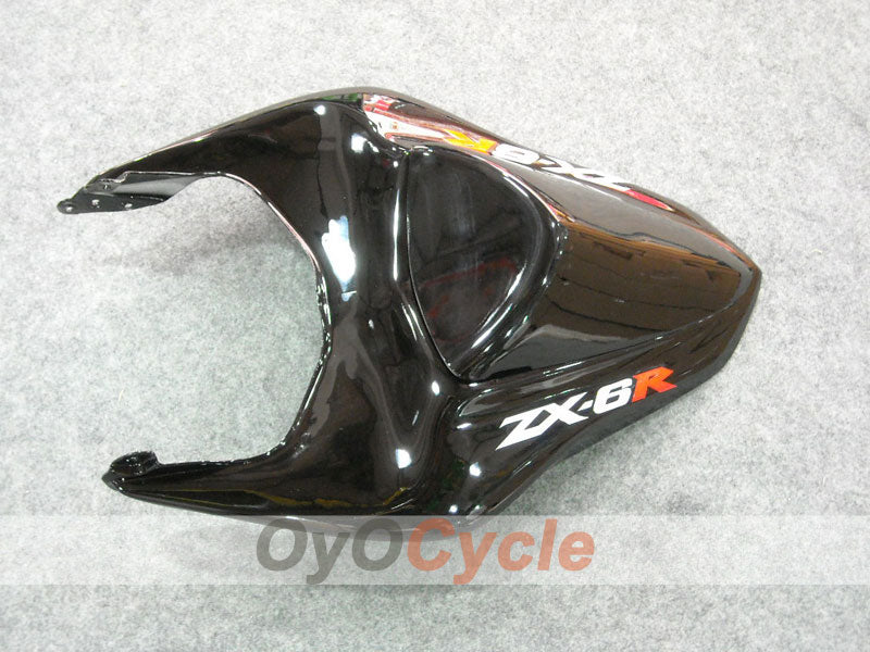Spritzguss-Verkleidungssatz für 07-08 NINJA ZX-6R - Rot, Schwarz - Flame #OYO87901934