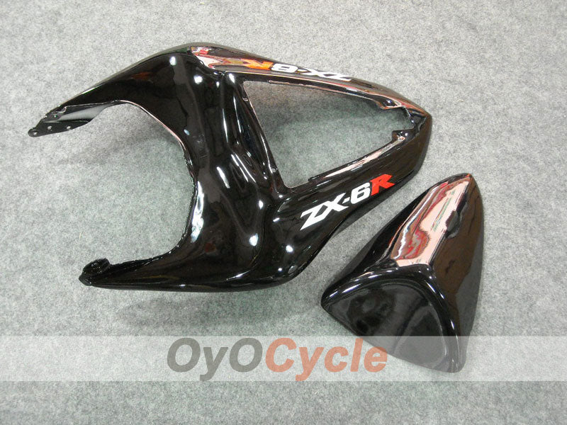 Spritzguss-Verkleidungssatz für 07-08 NINJA ZX-6R - Rot, Schwarz - Flame #OYO87901934