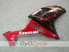 Spritzguss-Verkleidungssatz für 07-08 NINJA ZX-6R - Rot, Schwarz - Flame #OYO87901934