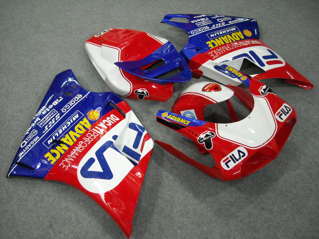 Einspritzverkleidungs-Kit für 94-02 Ducati 748 - Rot, Blau - FILA #OYO87902061 Hauptbild