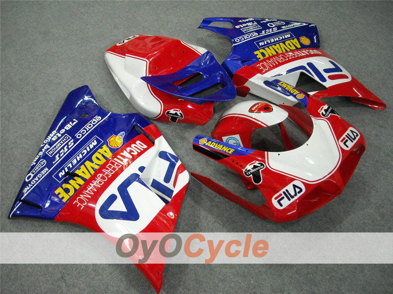 Einspritzverkleidungssatz für Ducati 998, Baujahr 02-04 - Rot, Blau - FILA #OYO87902286 Zweitbild