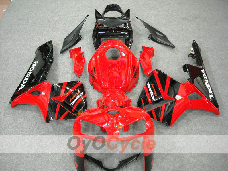 Einspritzverkleidungssatz für 05-06 CBR600RR - Rot, Schwarz - Werksstil #OYO87900283 Hauptbild