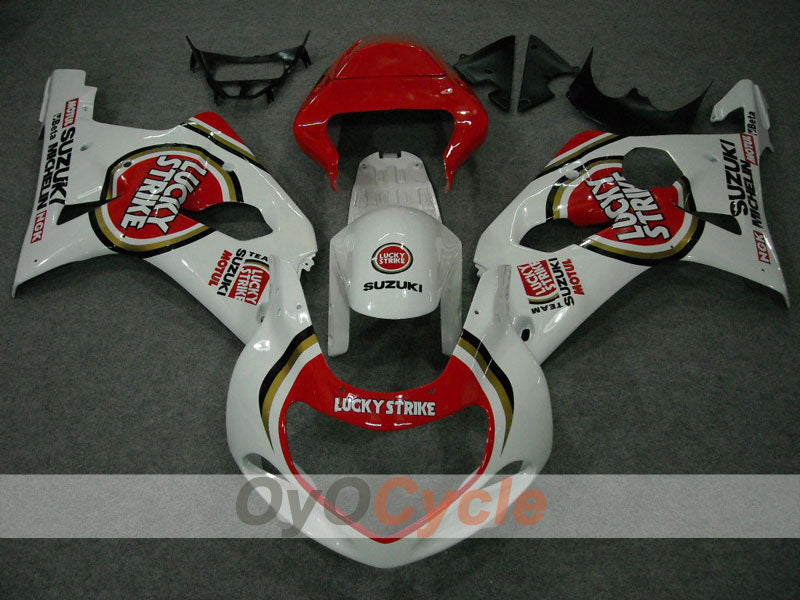 Einspritz-Verkleidungskit für GSX R600 01-03 - Rot, Weiß - Lucky Strike #OYO87901053 Hauptbild
