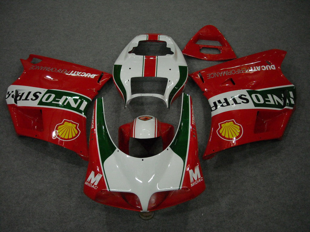 Einspritzverkleidungssatz für Ducati 996, 99-02 - Rot, Weiß - INFO STRADA #OYO87902219