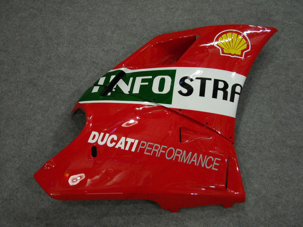 Einspritzverkleidungssatz für Ducati 996, 99-02 - Rot, Weiß - INFO STRADA #OYO87902219