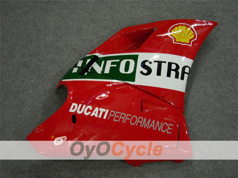 Einspritz-Verkleidungssatz für Ducati 998, Baujahr 02-04 - Rot, Weiß - INFO STRADA #OYO87902295