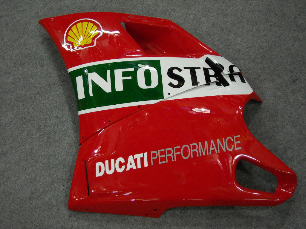 Einspritzverkleidungssatz für Ducati 996, 99-02 - Rot, Weiß - INFO STRADA #OYO87902219