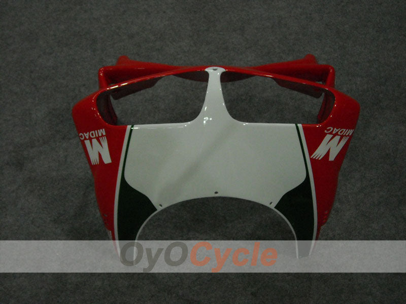 Einspritzverkleidungs-Kit für 94-02 Ducati 748 - Rot, Weiß - INFO STRADA #OYO87902067