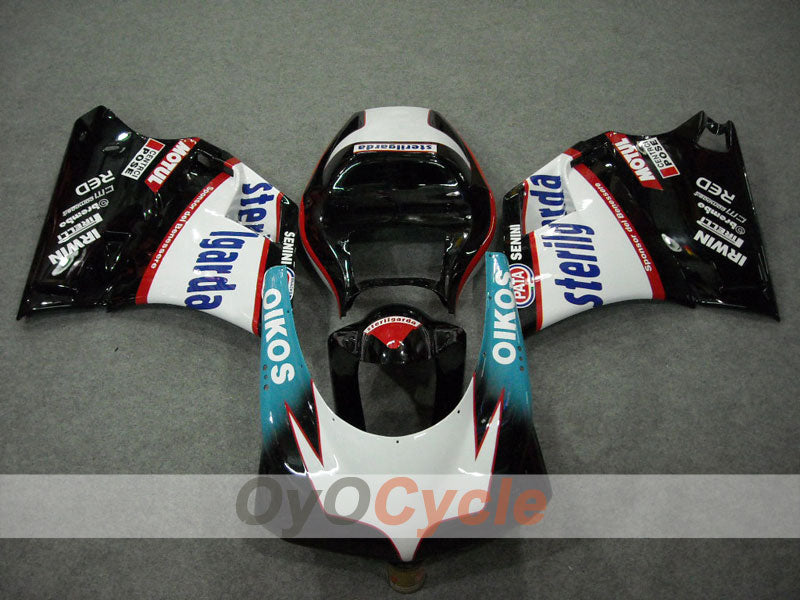 Einspritzverkleidungssatz für Ducati 996, Baujahre 99-02 - Weiß, Schwarz - Sterilgarda #OYO87902233