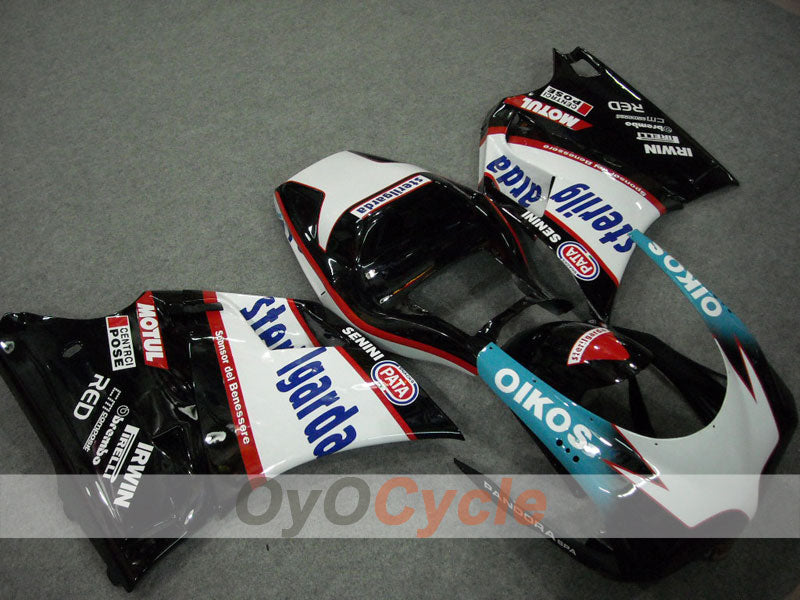 Einspritz-Verkleidungskit für Ducati 748 von 94-02 - Weiß, Schwarz - Sterilgarda #OYO87902077