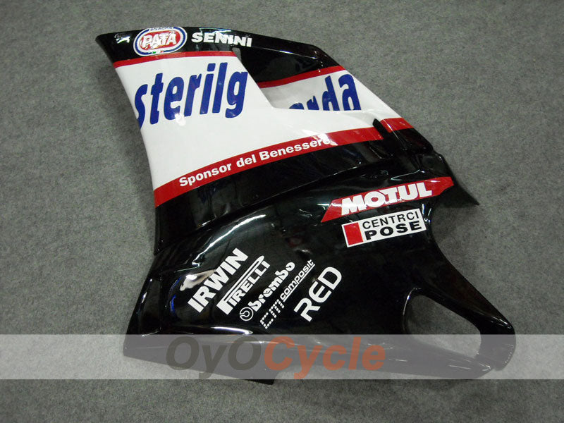 Einspritz-Verkleidungskit für Ducati 748 von 94-02 - Weiß, Schwarz - Sterilgarda #OYO87902077
