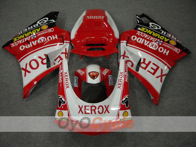 Einspritz-Verkleidungssatz für Ducati 998, Baujahr 02-04 - Rot, Weiß - Xerox #OYO87902312