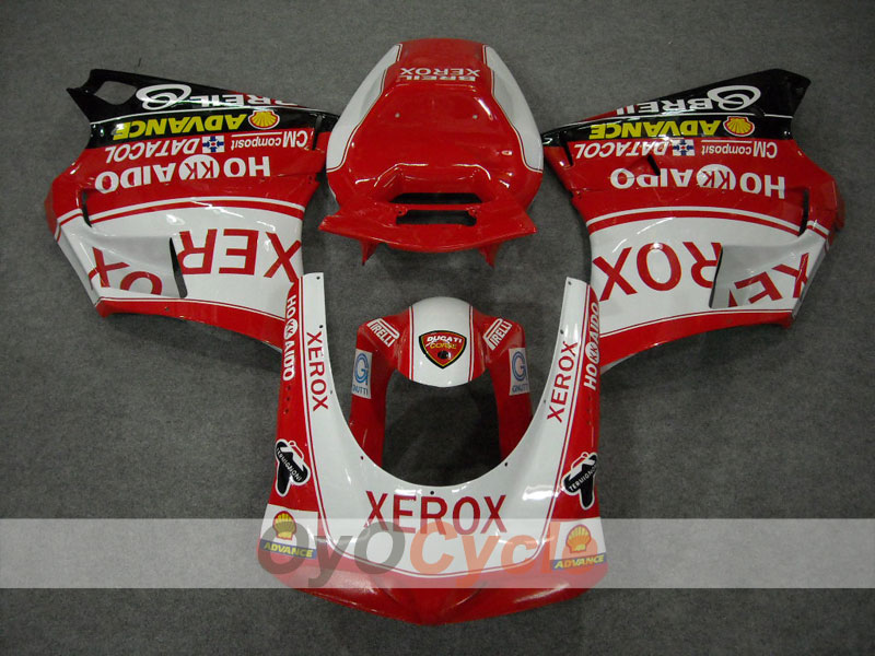 Einspritz-Verkleidungssatz für Ducati 998, Baujahr 02-04 - Rot, Weiß - Xerox #OYO87902312