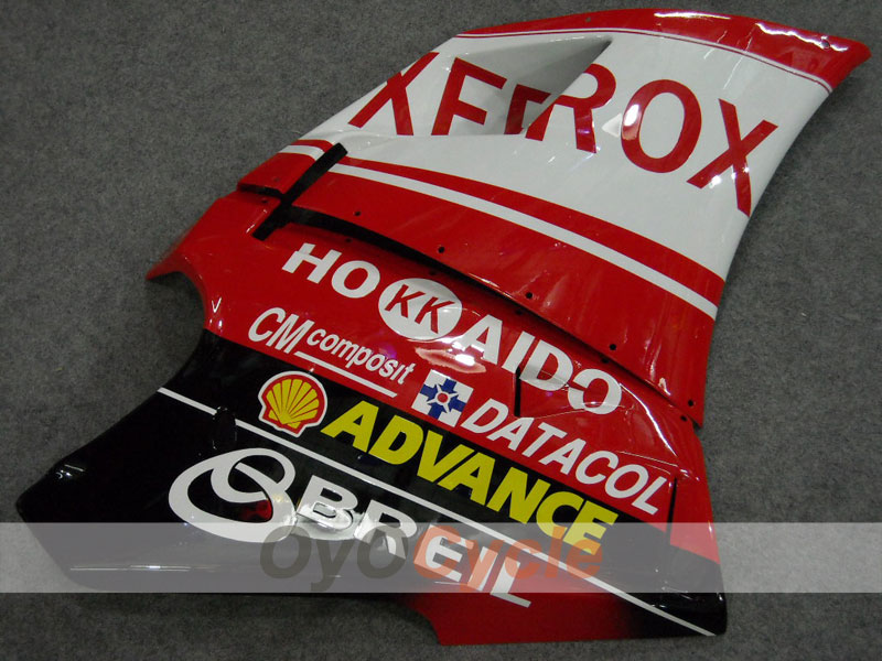 Einspritzverkleidungssatz für Ducati 996, Baujahre 99-02 - Rot, Weiß - Xerox #OYO87902236