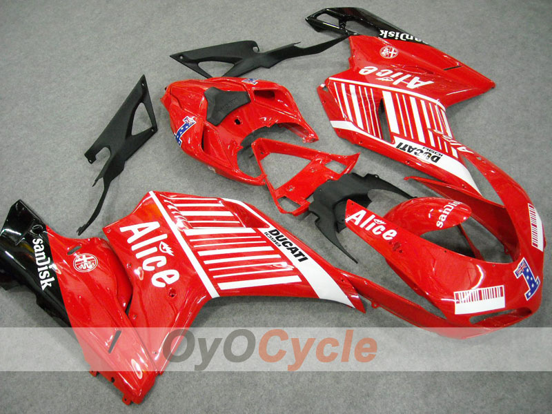 Einspritz-Verkleidungssatz für Ducati 1098 07-09 - Rot, Schwarz - Alice #OYO87902273 Hauptbild