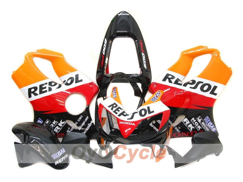 Verkleidungssatz für Einspritzmodelle 01-03 CBR600F4i - Orange, Schwarz - MICHELIN, Repsol #OYO87900190 Hauptbild