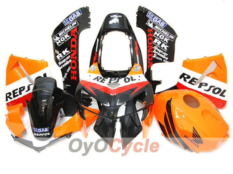 Verkleidungssatz für 05-06 CBR600RR - Orange, Schwarz - MICHELIN, RK, Repsol #OYO87900327 Hauptbild