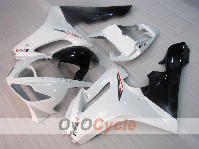 Einspritzverkleidungssatz für Triumph Daytona 675 06-08 - Weiß, Schwarz - Werksdesign #OYO87903147 Hauptbild