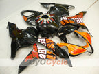 Einspritz-Verkleidungskit für CBR600RR 09-12 - Orange, Schwarz - Rossi #OYO87900461