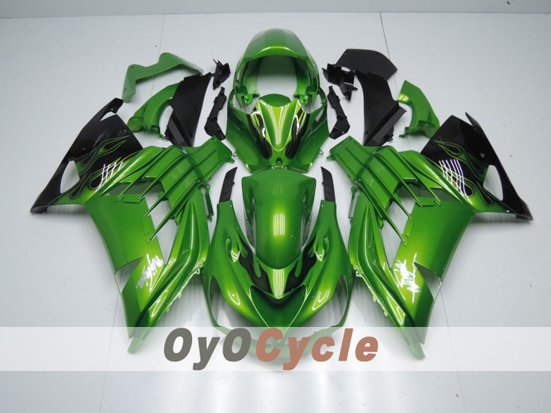Spritzguss-Verkleidungssatz für 12-25 NINJA ZX-14R - Grün - Flamme #OYO87914625 Hauptbild