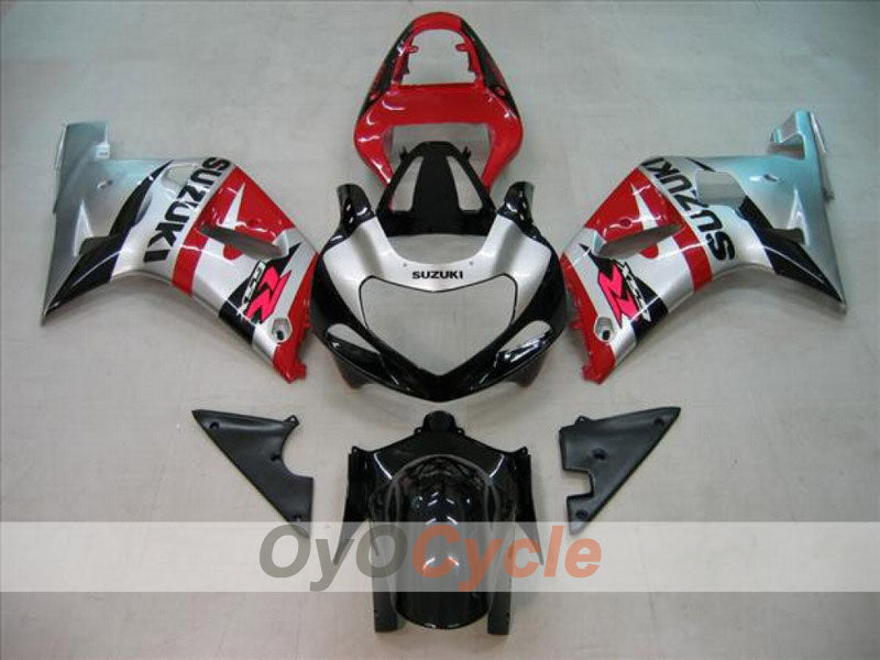 Spritzguss-Verkleidungssatz für 00-03 GSX R750 - Rot, Schwarz, Silber - Werksstil #OYO87901091 Hauptbild