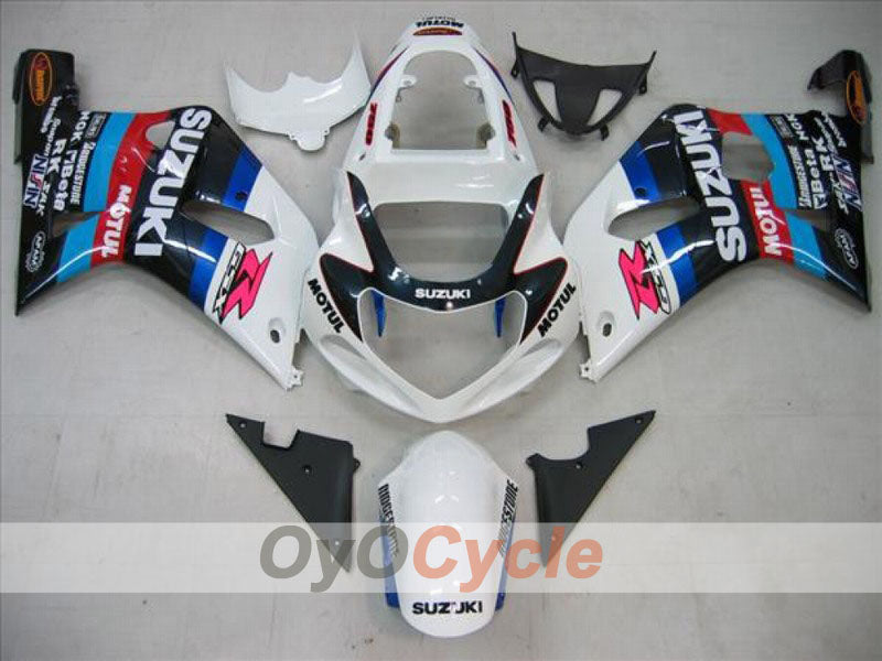 Verkleidungssatz für Einspritzmodelle, GSX R750, 00-03 - Weiß, Schwarz - MOTUL #OYO87901063 Hauptbild