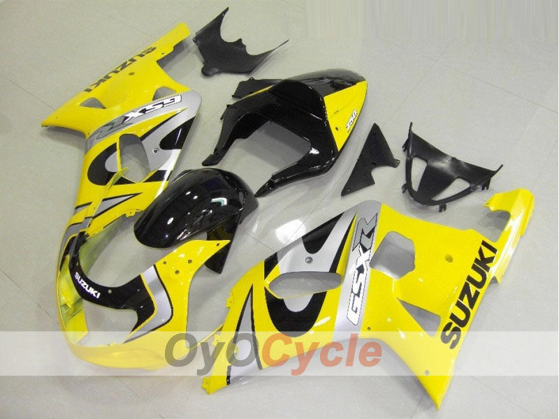 Spritzguss-Verkleidungssatz für 00-03 GSX R750 - Gelb, Schwarz - Werksstil #OYO87901100 Hauptbild