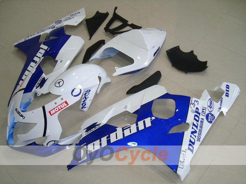 Einspritz-Verkleidungskit für 04-05 GSX R750 - Blau, Weiß - Jordan #OYO87901255 Hauptbild