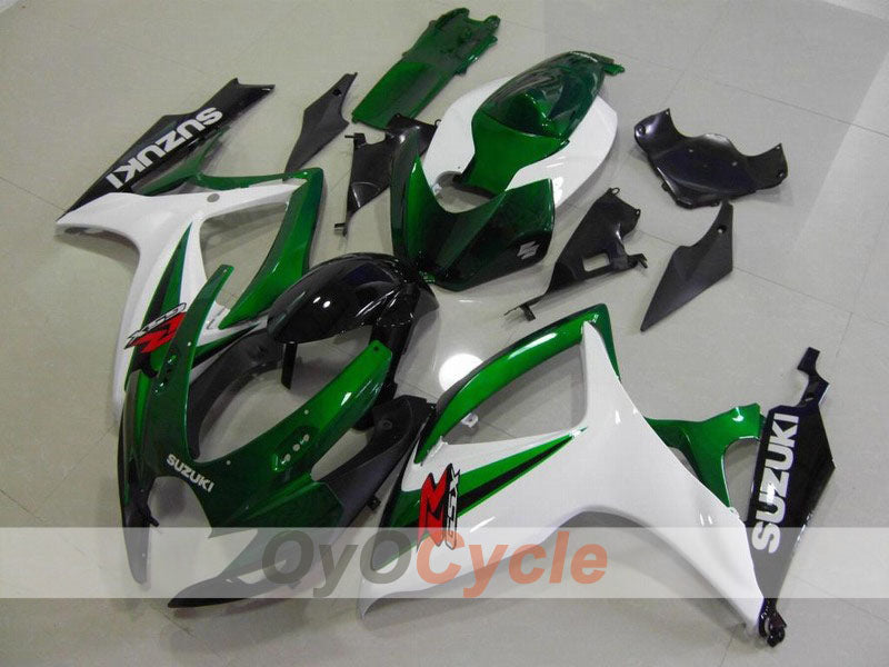 Verkleidungssatz für Einspritzermodelle 06-07 GSX R750 - Grün, Weiß - Werksstil #OYO87901321 Hauptbild