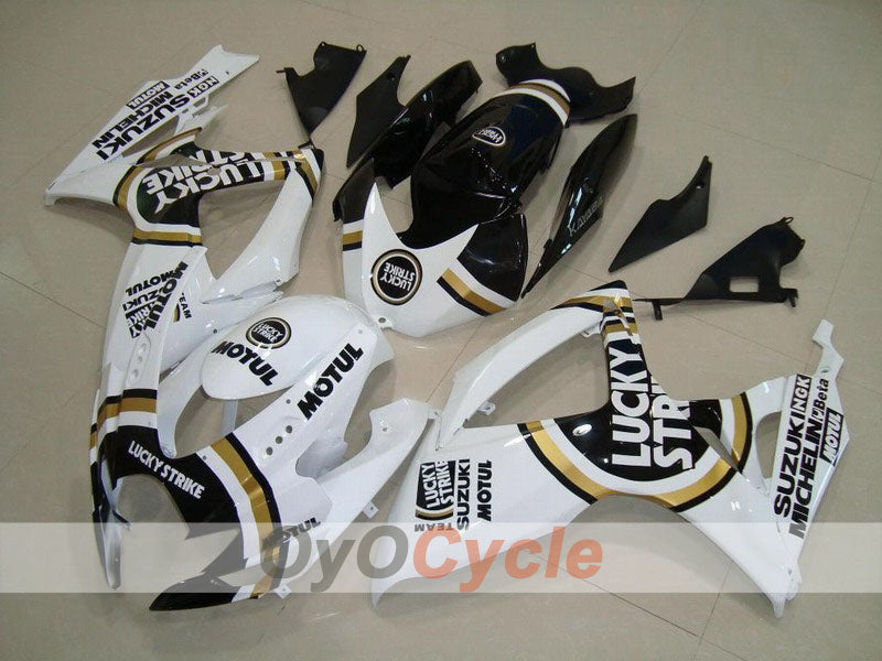 Spritzguss-Verkleidungssatz für GSX R600 06-07 - Weiß, Schwarz - Lucky Strike, MICHELIN, MOTUL #OYO87901511 Hauptbild