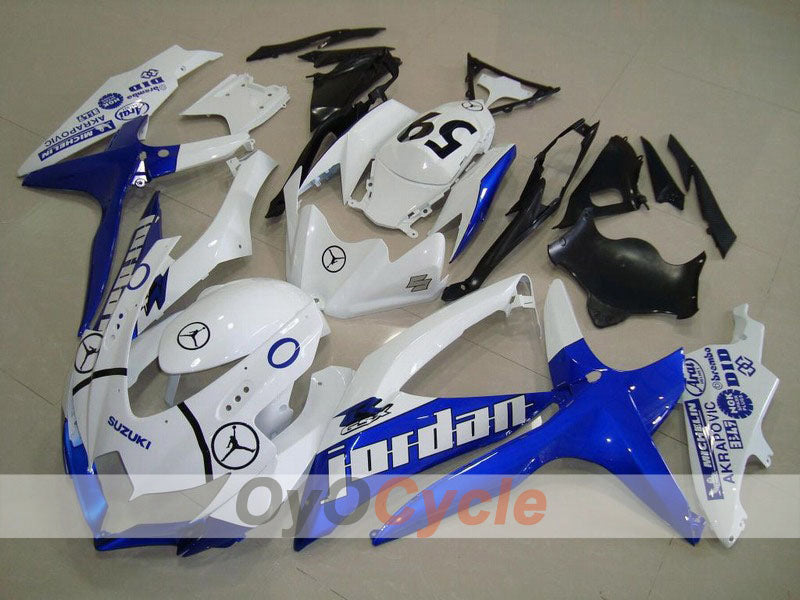 Verkleidungssatz für Einspritzmodelle 08-10 GSX R750 - Blau, Weiß - Jordan #OYO87901447 Hauptbild