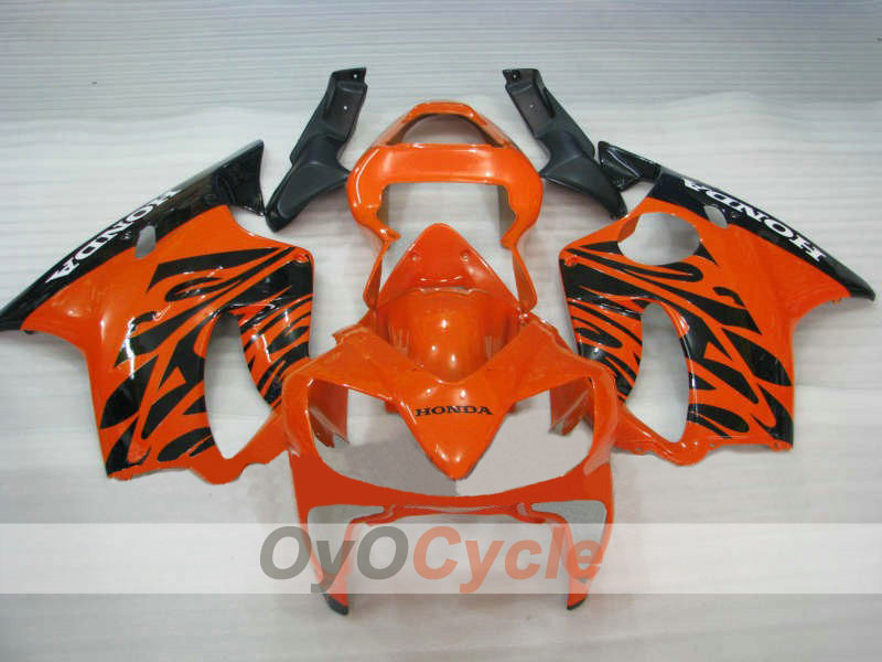Einspritzverkleidungssatz für 01-03 CBR600F4i - Orange, Schwarz - Flame #OYO87900153
