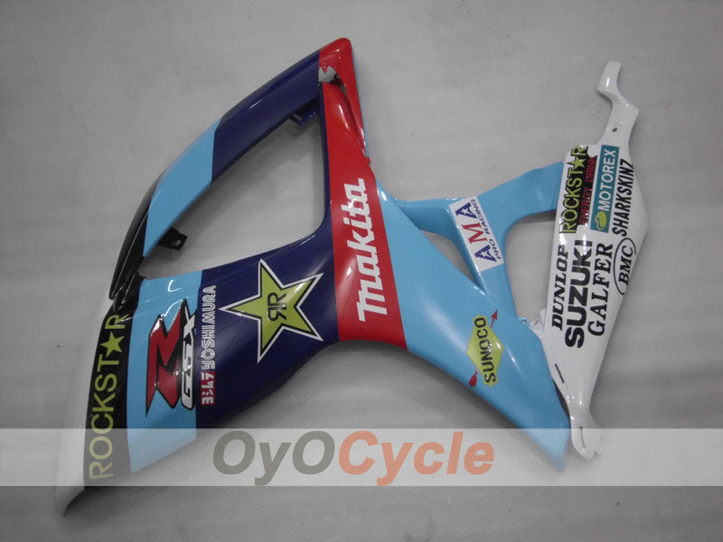 Einspritz-Verkleidungskit für GSX R600 06-07 - Blau, Schwarz - DUNLOP #OYO87901466