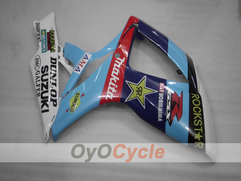 Einspritz-Verkleidungskit für GSX R600 06-07 - Blau, Schwarz - DUNLOP #OYO87901466