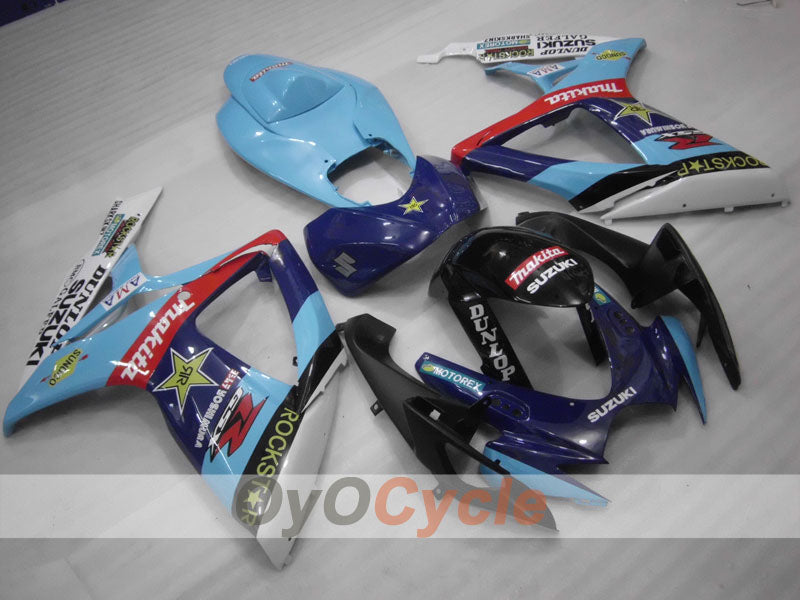 Einspritz-Verkleidungskit für GSX R600 06-07 - Blau, Schwarz - DUNLOP #OYO87901466 Hauptbild