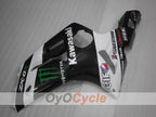 Spritzguss-Verkleidungssatz für 03-04 NINJA ZX-6R - Weiß, Schwarz - Monster #OYO87901810