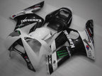 Spritzguss-Verkleidungssatz für 03-04 NINJA ZX-6R - Weiß, Schwarz - Monster #OYO87901810