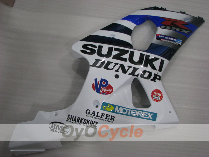 Verkleidungssatz für Einspritzmodelle für 00-02 GSX R1000 - Blau, Weiß - DUNLOP #OYO87905182
