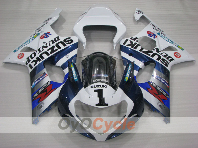 Einspritzverkleidungssatz für GSX R750 00-03 - Weiß, Schwarz - DUNLOP #OYO87905167 Zweitbild