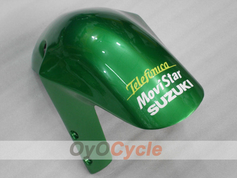 Verkleidungssatz für 01-03 GSX R600, Spritzguss - Grün - Movistar #OYO87905088
